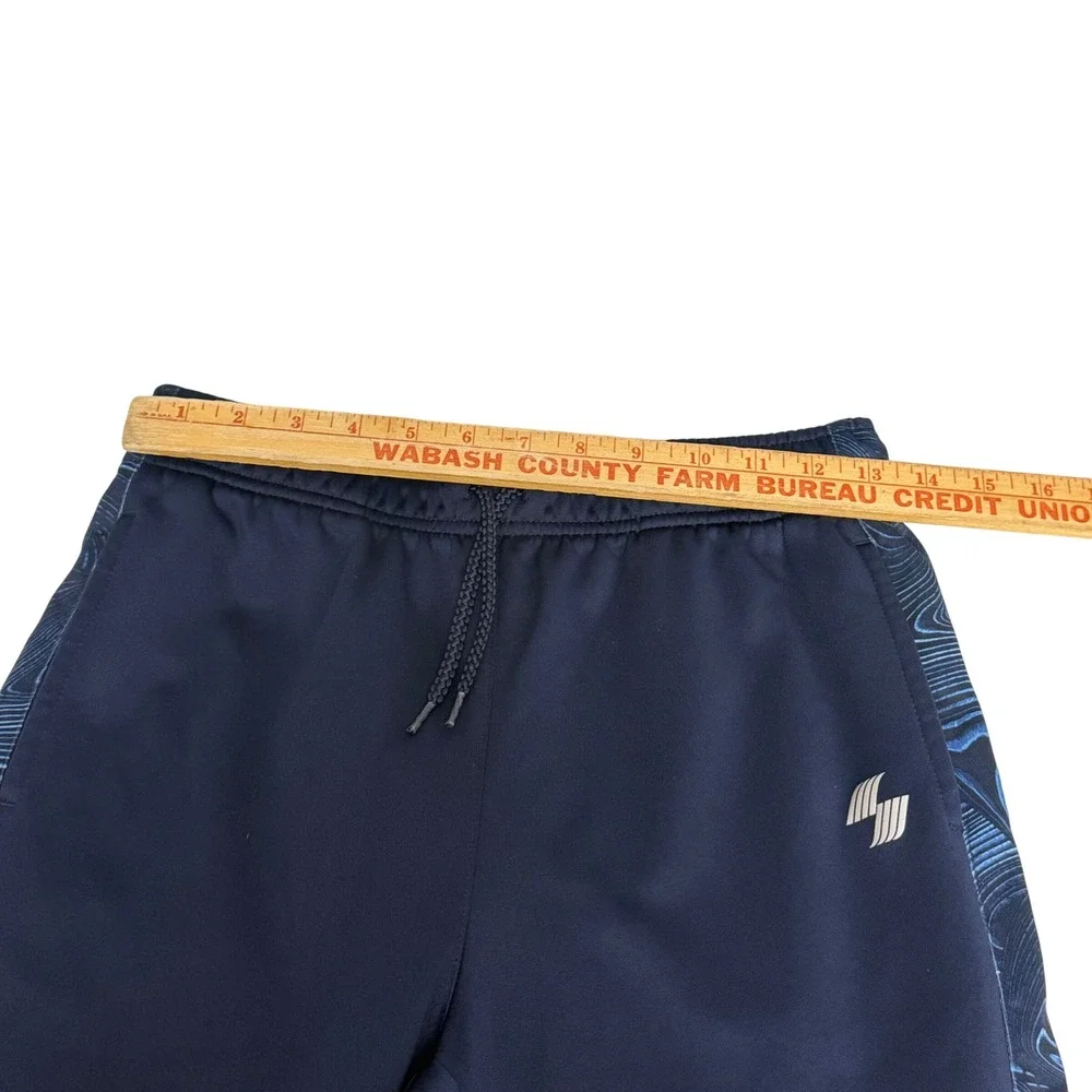 The Childrens Place Sport Boys XL 14 Navy Blue Marble Stripe Fleece Joggers